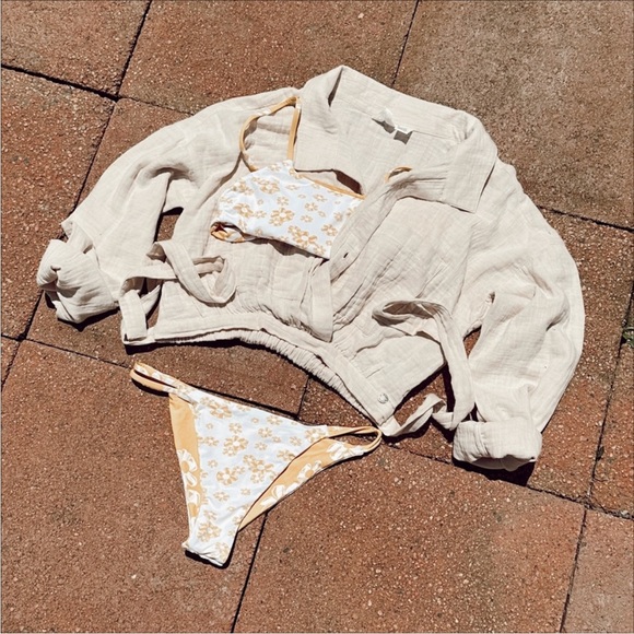 NW/OT Cropped summery gauzey cotton top - Picture 4 of 4